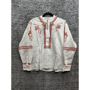 Monoki‎ Women's Off White Shirt Lion Mesh One Size NWT $810